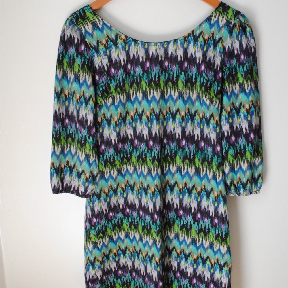 Fun, bright dress with long back zip